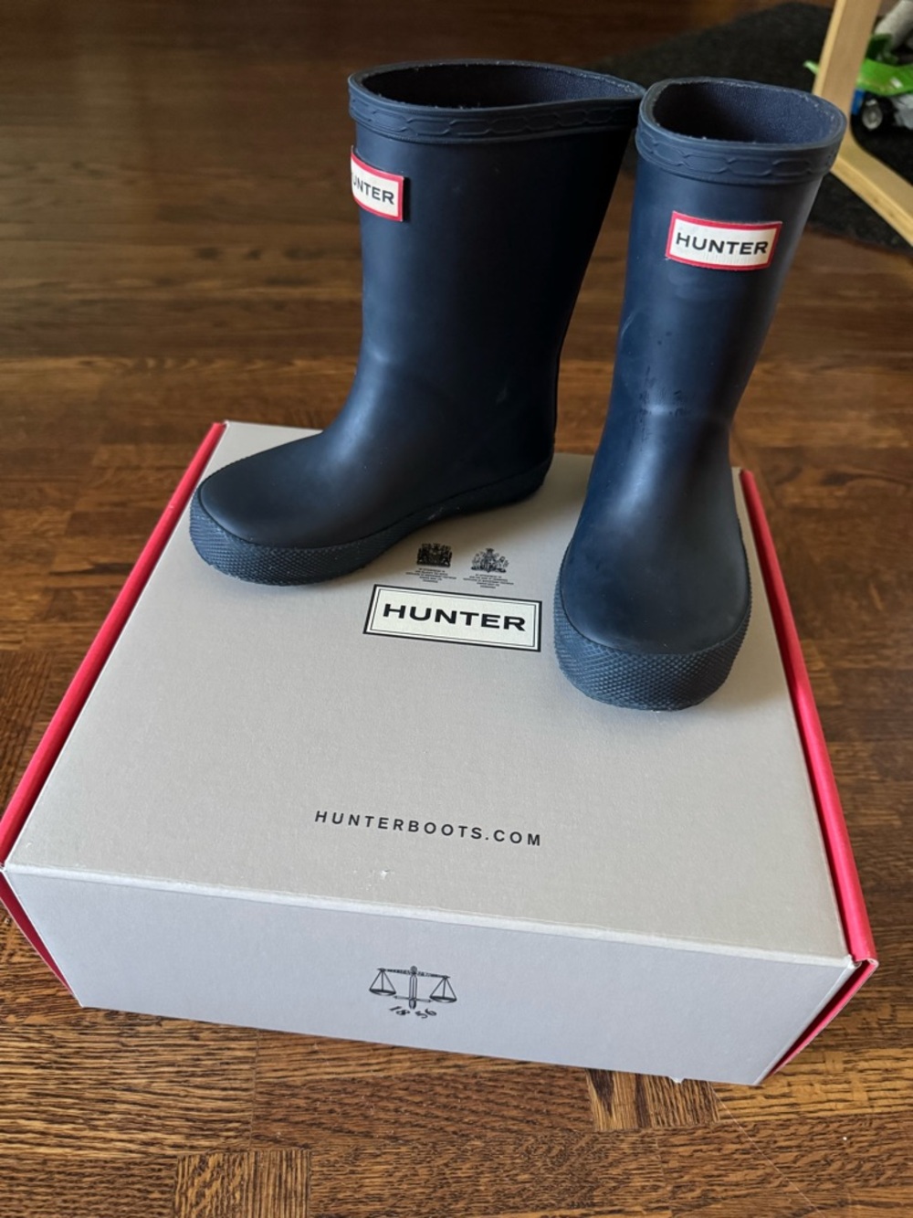 Hunter Kids Black Rain Boots